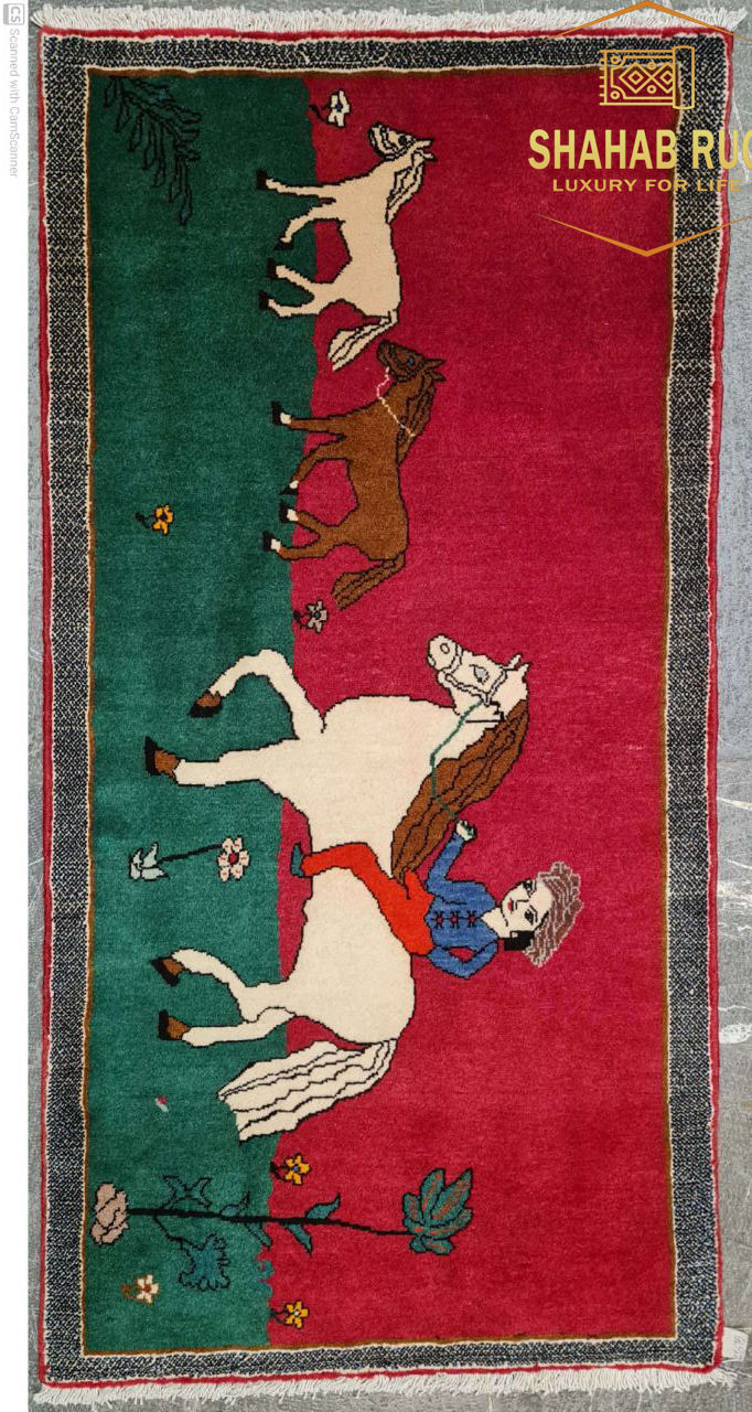 A traditional Abadeh Persian rug featuring a geometric hexagonal medallion on a crimson field