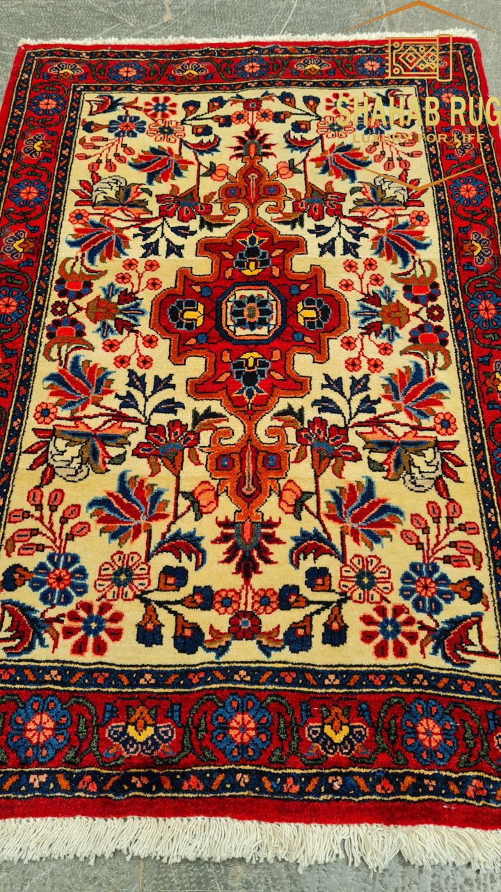 Hand-woven Persian rug from Kurdistan, Iran